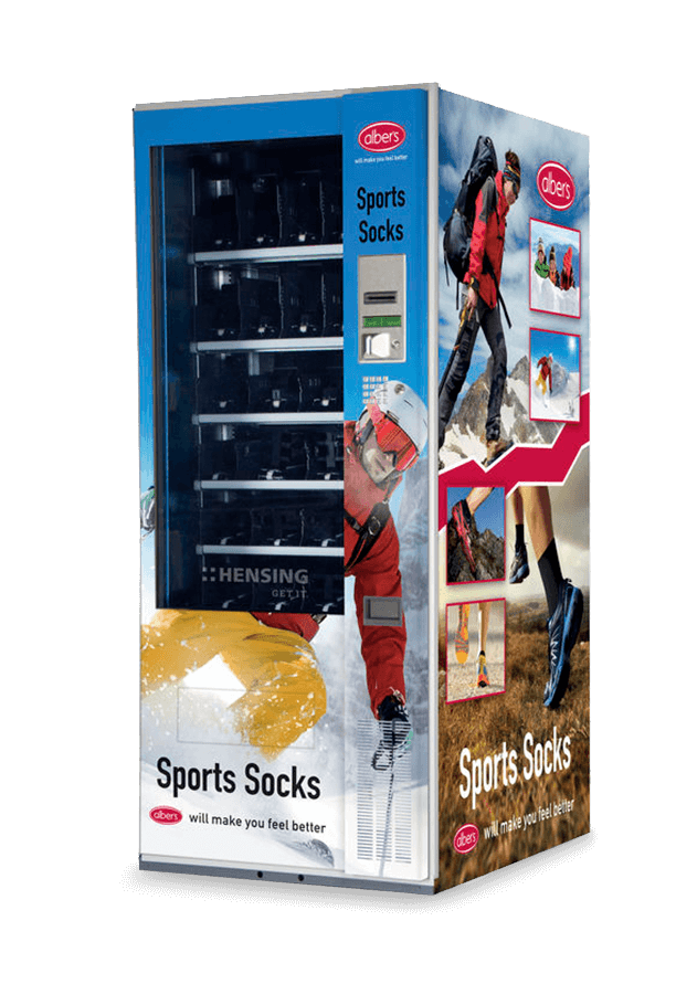 Sock vending machine by Albers Sport Socken